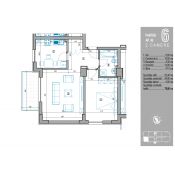Apartamentul 6 - 2 camere, 70.8 mp (52.4)