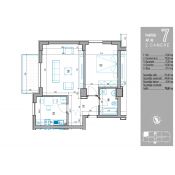 Apartamentul 7 - 2 camere, 70.8 mp (52.4)