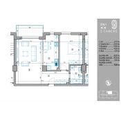 Apartamentul 9 - 2 camere, 75.3 mp (59.3)