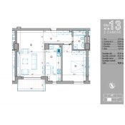 Apartamentul 13 - 2 camere, 75.3 mp (59.3)