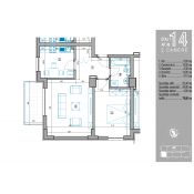 Apartamentul 14 - 2 camere, 70.8 mp (52.4)