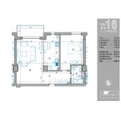 Apartamentul 16 - 2 camere, 75.3 mp (59.3)