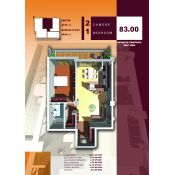 Apartament 2 camere, 83 mp