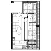 Apartament 2 camere, 75.5 mp