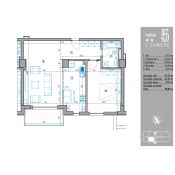 Apartamentul 5 - 2 camere, 75.3 mp (59.3)